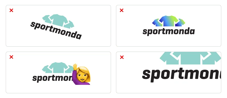 Bruk av Sportmonda-logoen